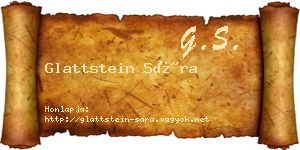 Glattstein Sára névjegykártya